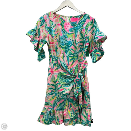 Dress Designer By Lilly Pulitzer In Green & Pink, Size: Xs