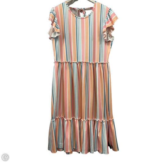 Dress Casual Midi By Clothes Mentor In Striped Pattern, Size: 2x