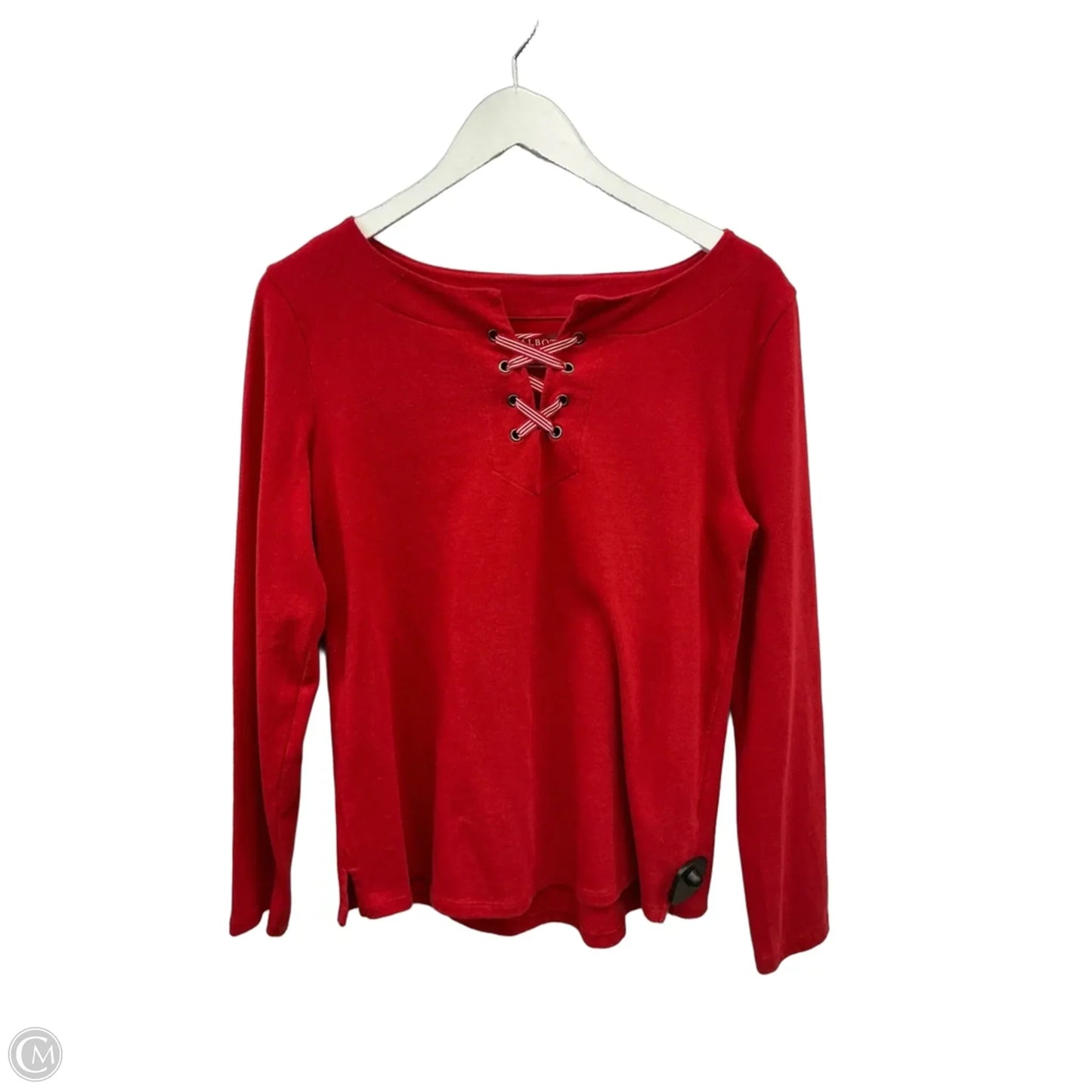 Top Long Sleeve By Talbots In Red, Size: S