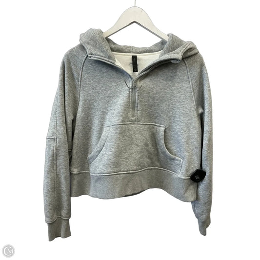 Athletic Sweatshirt Hoodie By Clothes Mentor In Grey, Size: M