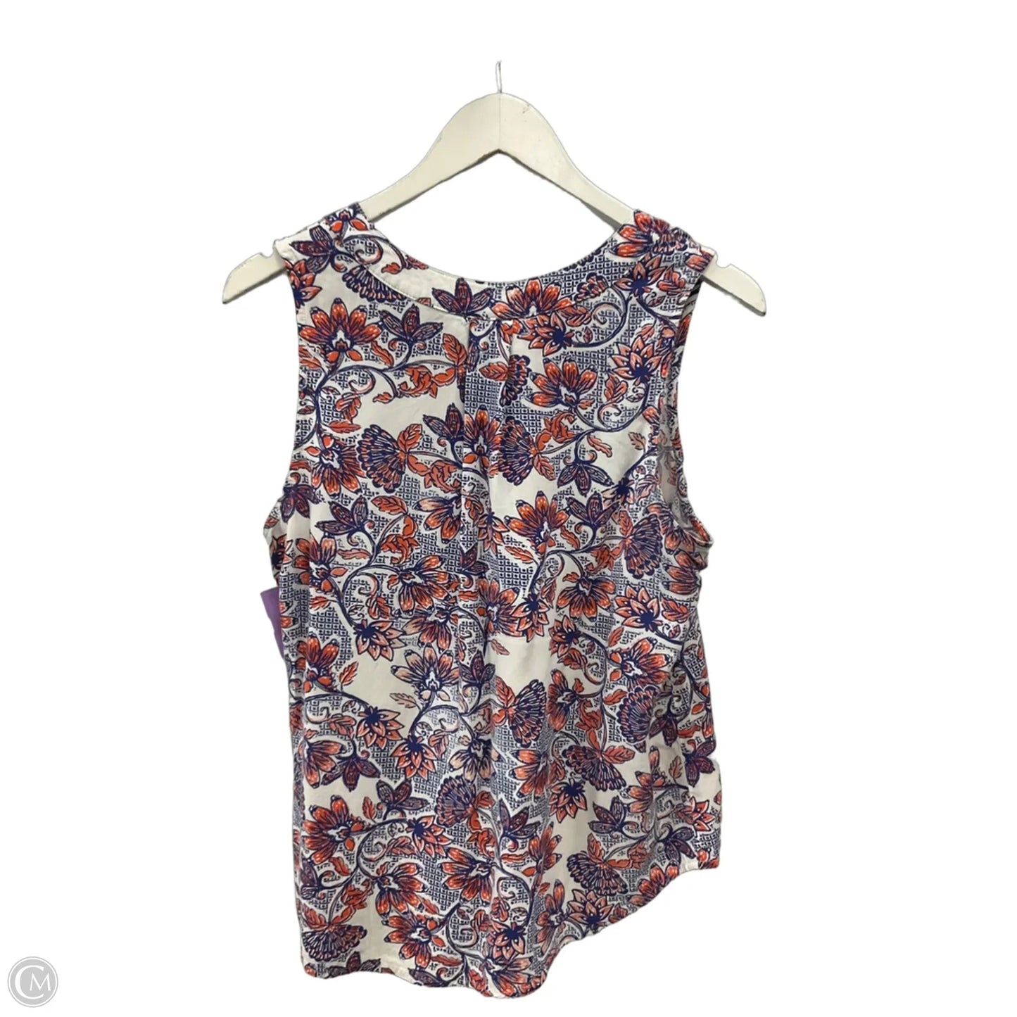 Top Sleeveless By Croft And Barrow In Blue & Red & White, Size: S