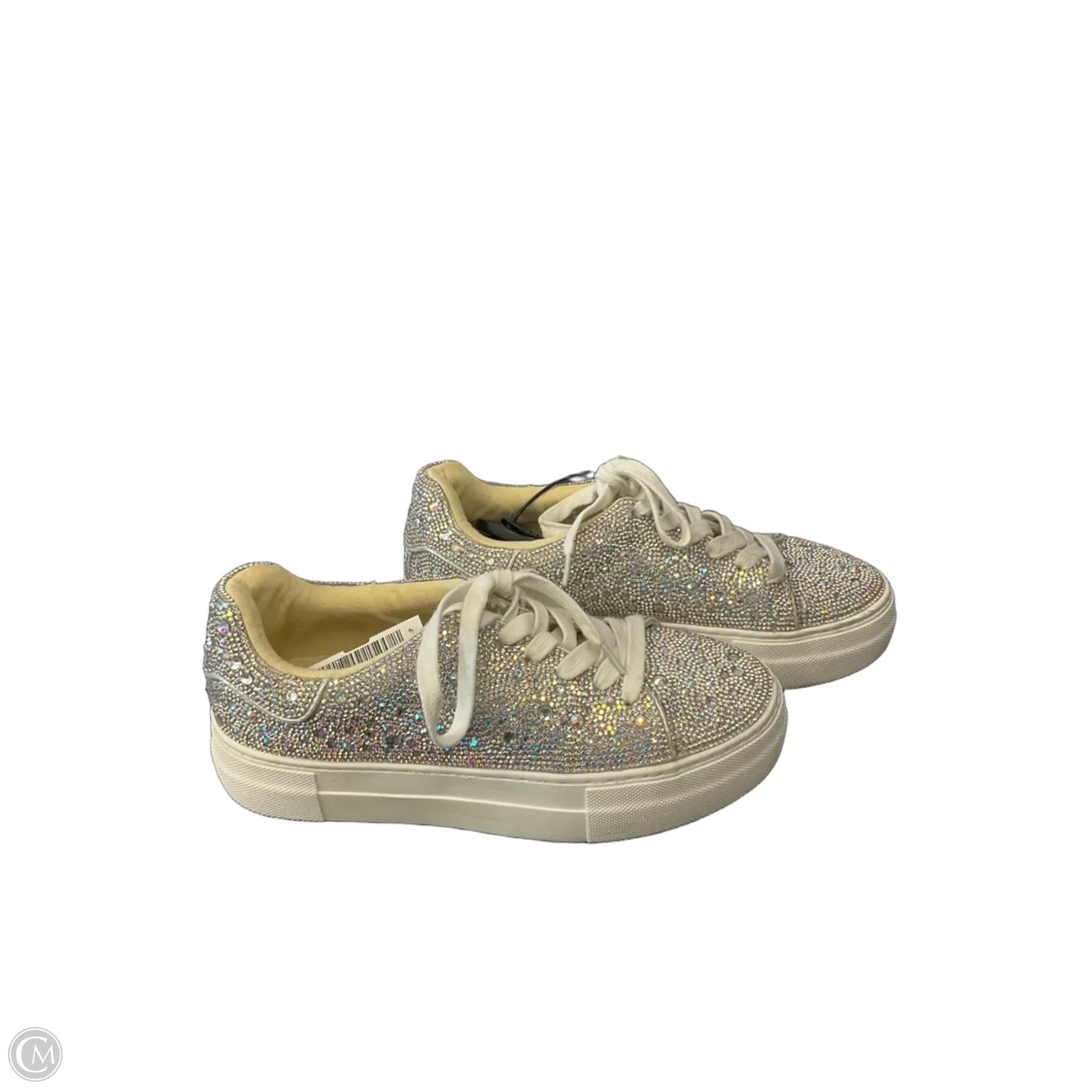 Shoes Heels Platform By Betsey Johnson In Silver, Size: 7