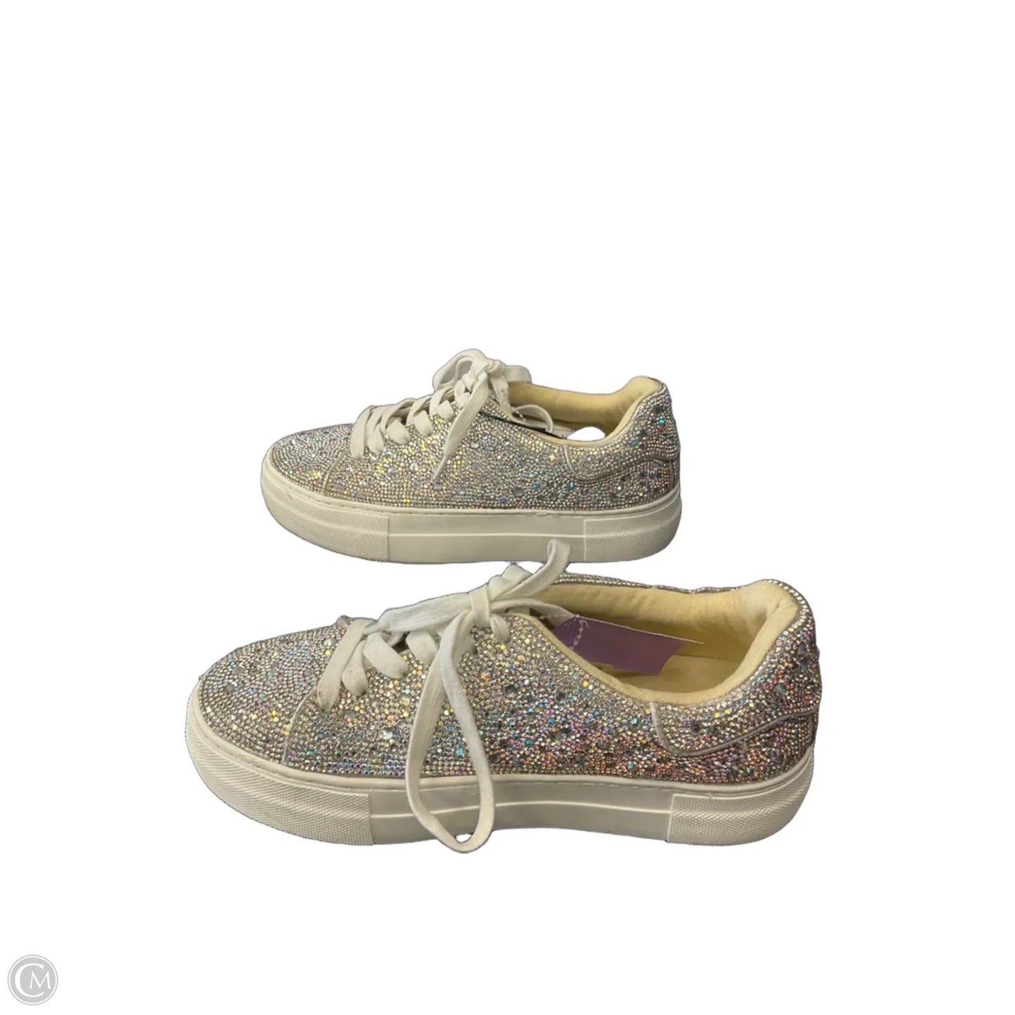 Shoes Heels Platform By Betsey Johnson In Silver, Size: 7