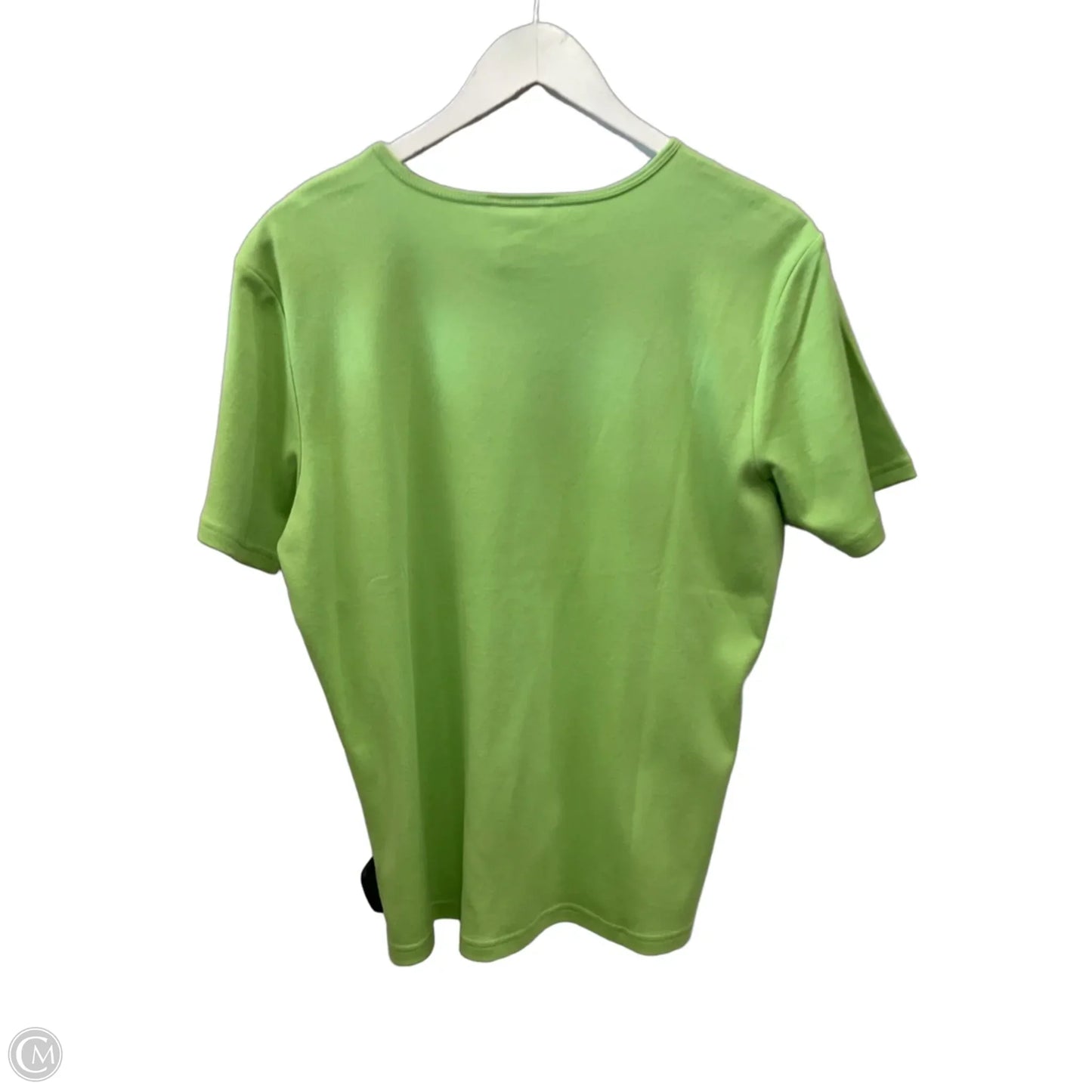Top Short Sleeve Basic By Talbots In Green, Size: L