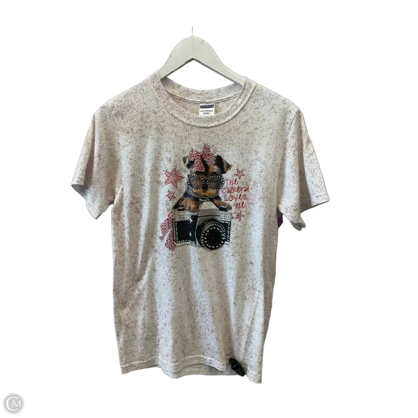 Top Short Sleeve By Jerzees In Pink, Size: S