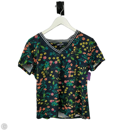 Top Short Sleeve By Nautica In Blue & Green, Size: L