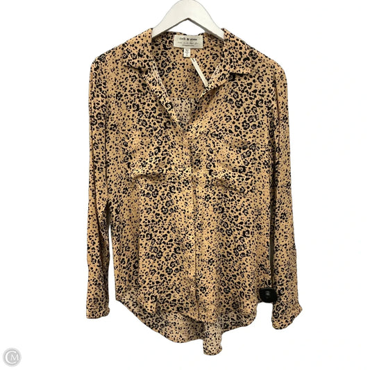 Top Long Sleeve By Cloth & Stone In Animal Print, Size: S