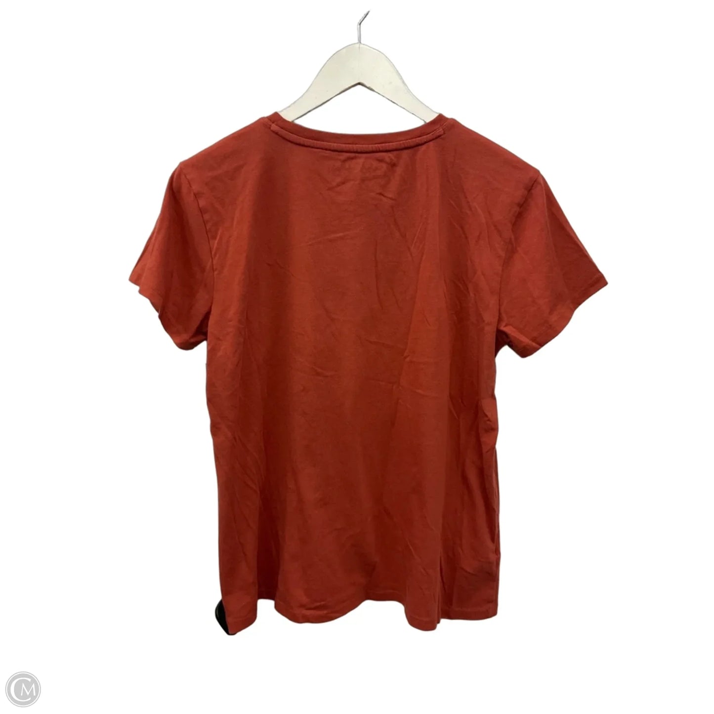 Top Short Sleeve By Eddie Bauer In Orange, Size: L