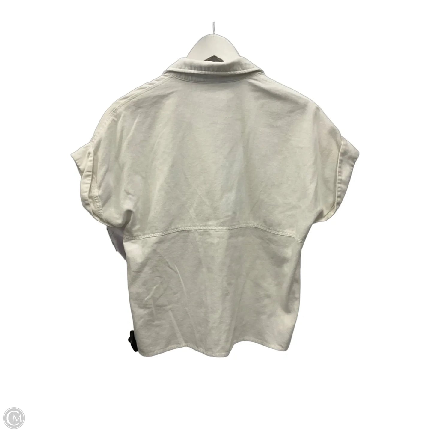 Top Short Sleeve By Roolee In White, Size: L