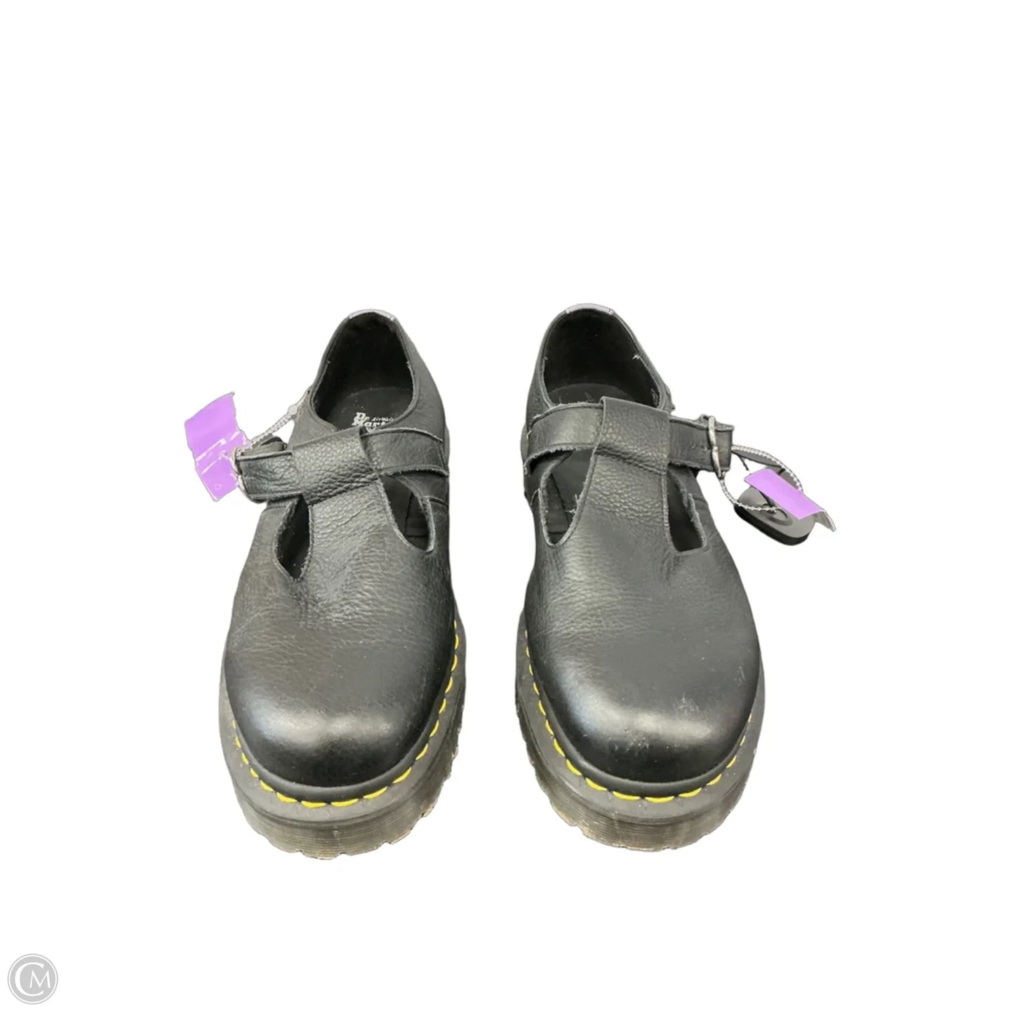 Shoes Heels Platform By Dr Martens In Black & Purple, Size: 11