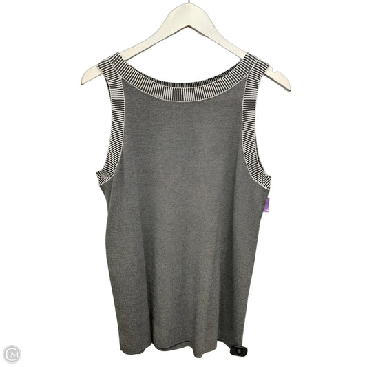 Top Sleeveless By Chicos In Black & White, Size: M