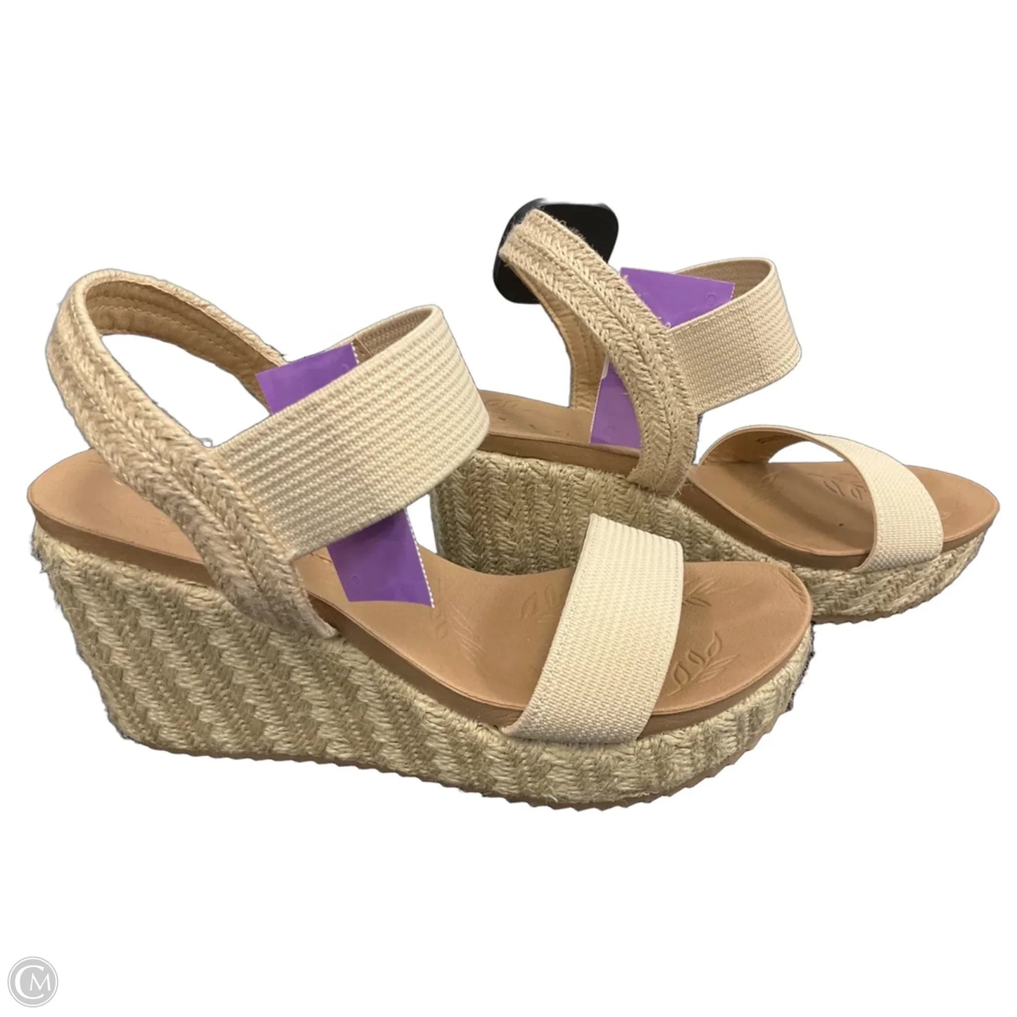 Sandals Heels Wedge By Cl By Chinese Laundry In Cream, Size: 6
