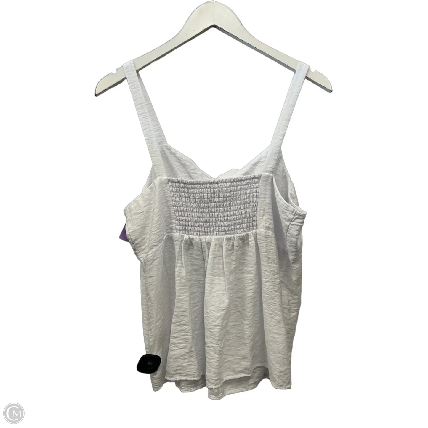 Top Sleeveless By Simply Vera In White, Size: M