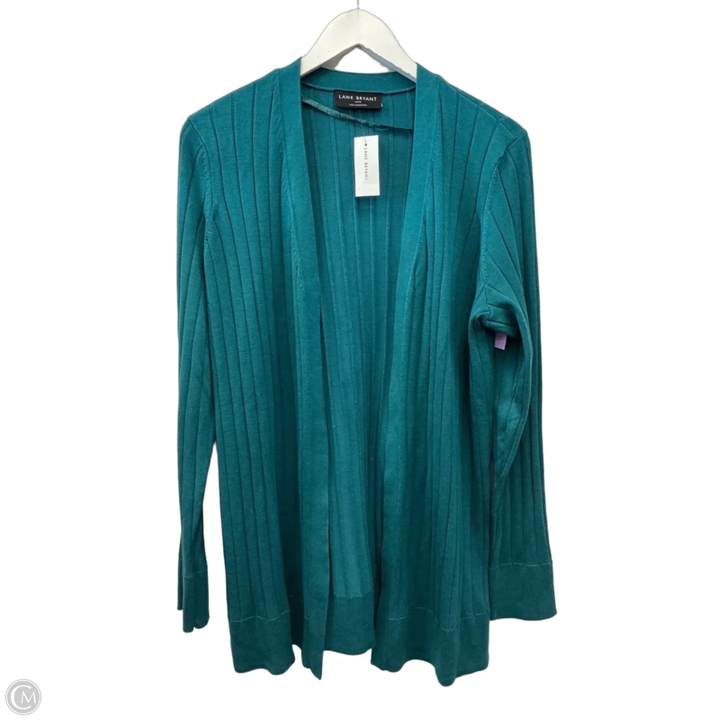 Sweater Cardigan By Lane Bryant In Teal, Size: Xl