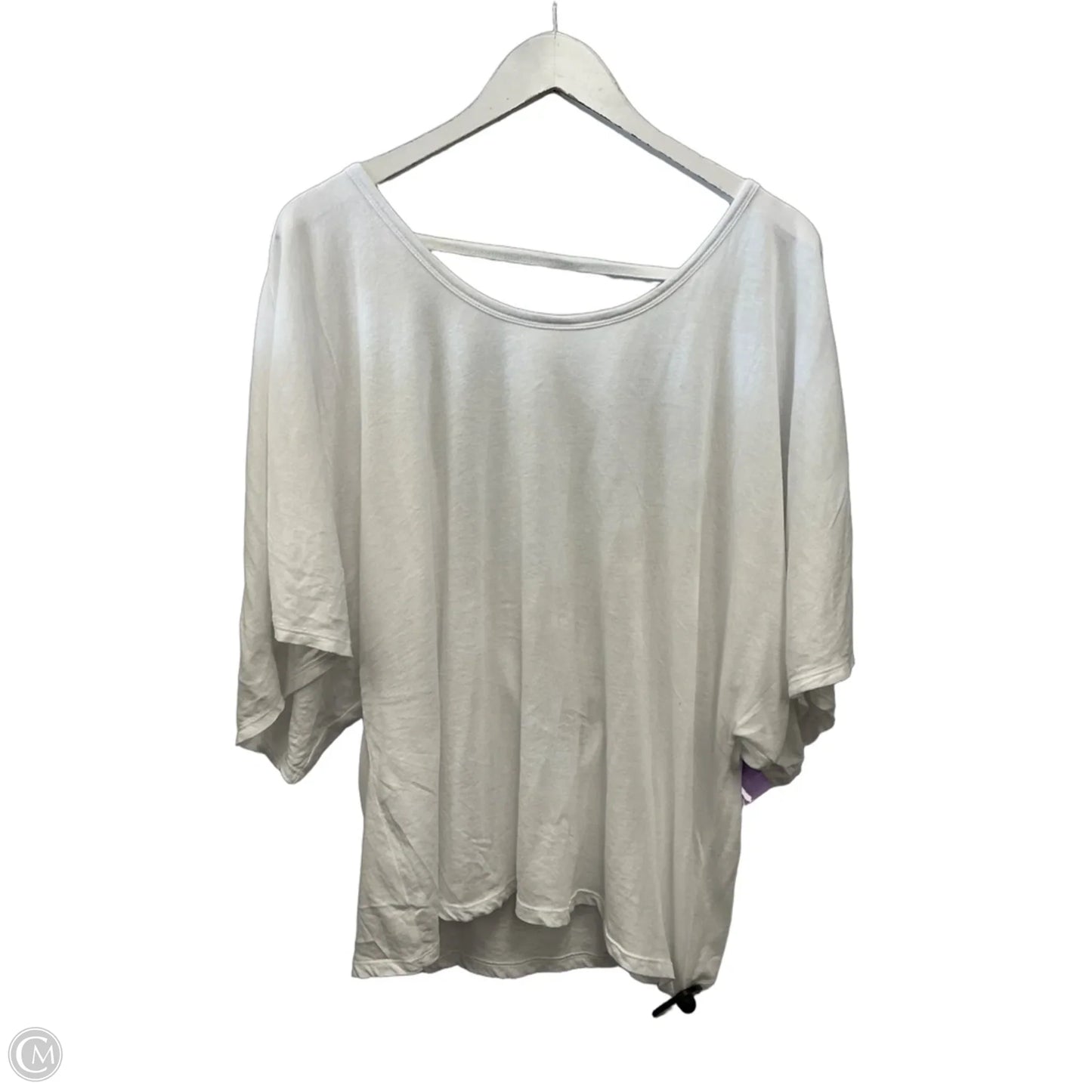 Athletic Top Short Sleeve By Moda Intl In White, Size: Xl