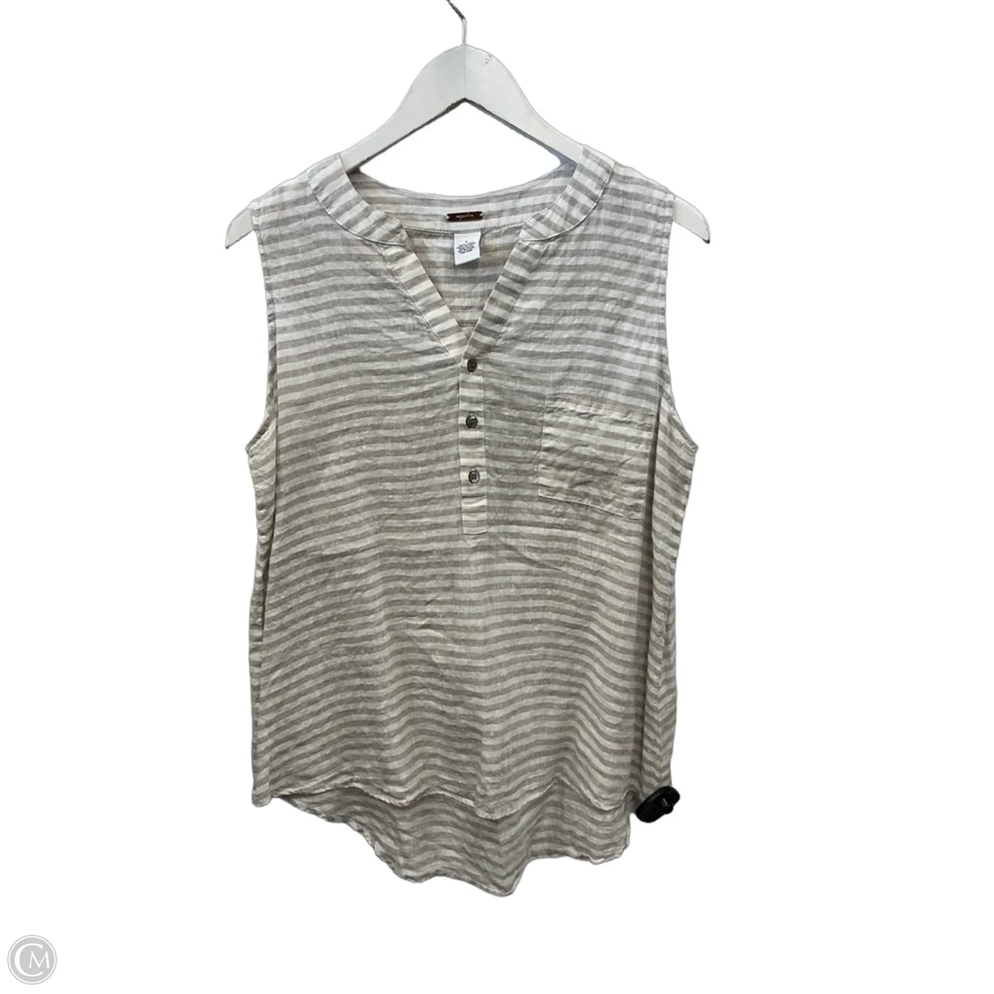 Top Sleeveless By Magaschoni In Beige, Size: L