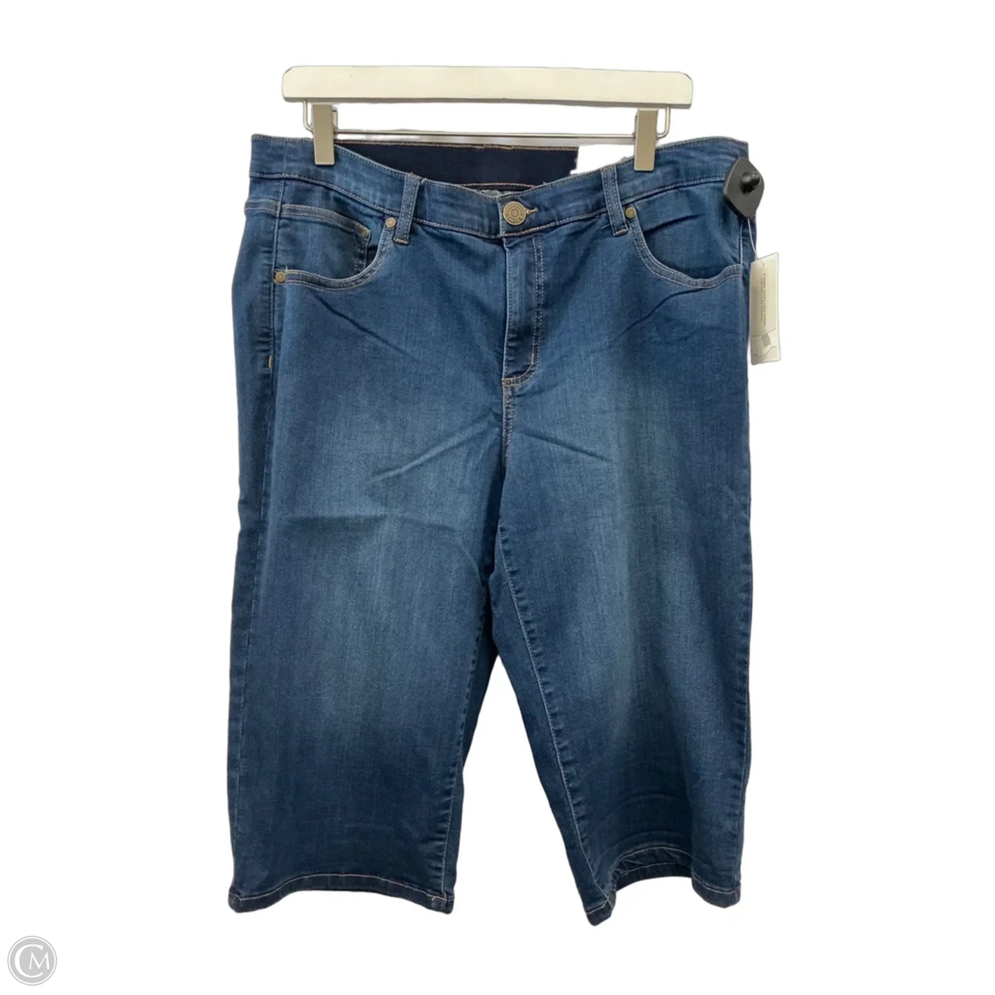 Capris By Christopher And Banks In Blue Denim, Size: 14