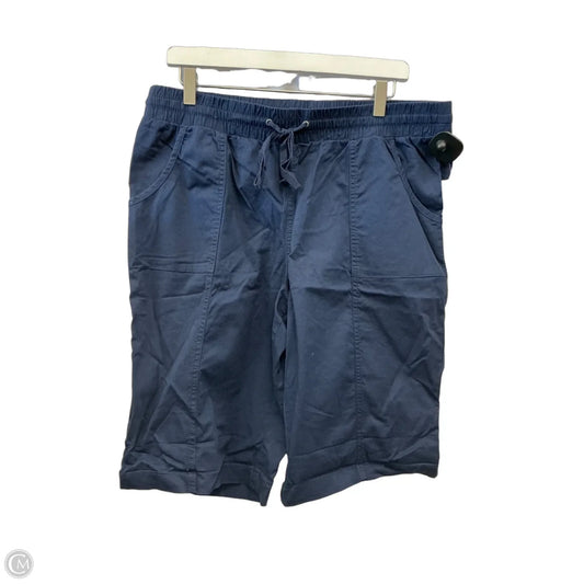 Shorts By Karen Scott In Navy, Size: 12