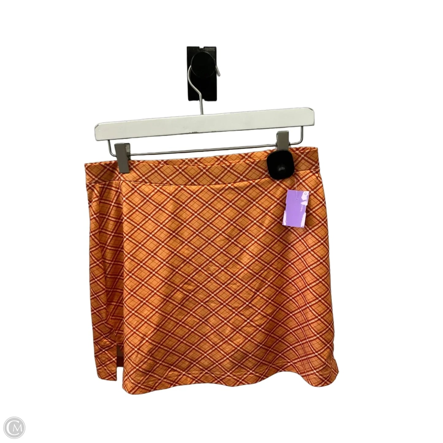 Athletic Skort By Adidas In Orange, Size: M