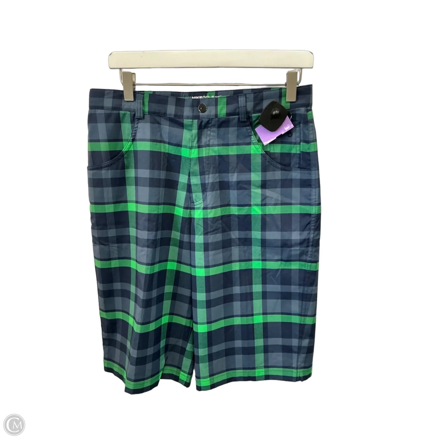 Athletic Shorts By Nike Apparel In Blue & Green, Size: Xl