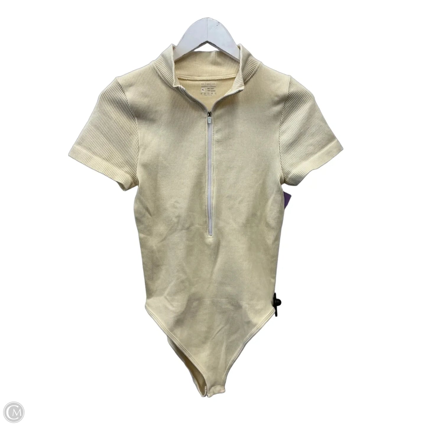 Bodysuit By Clothes Mentor In Yellow, Size: Xl