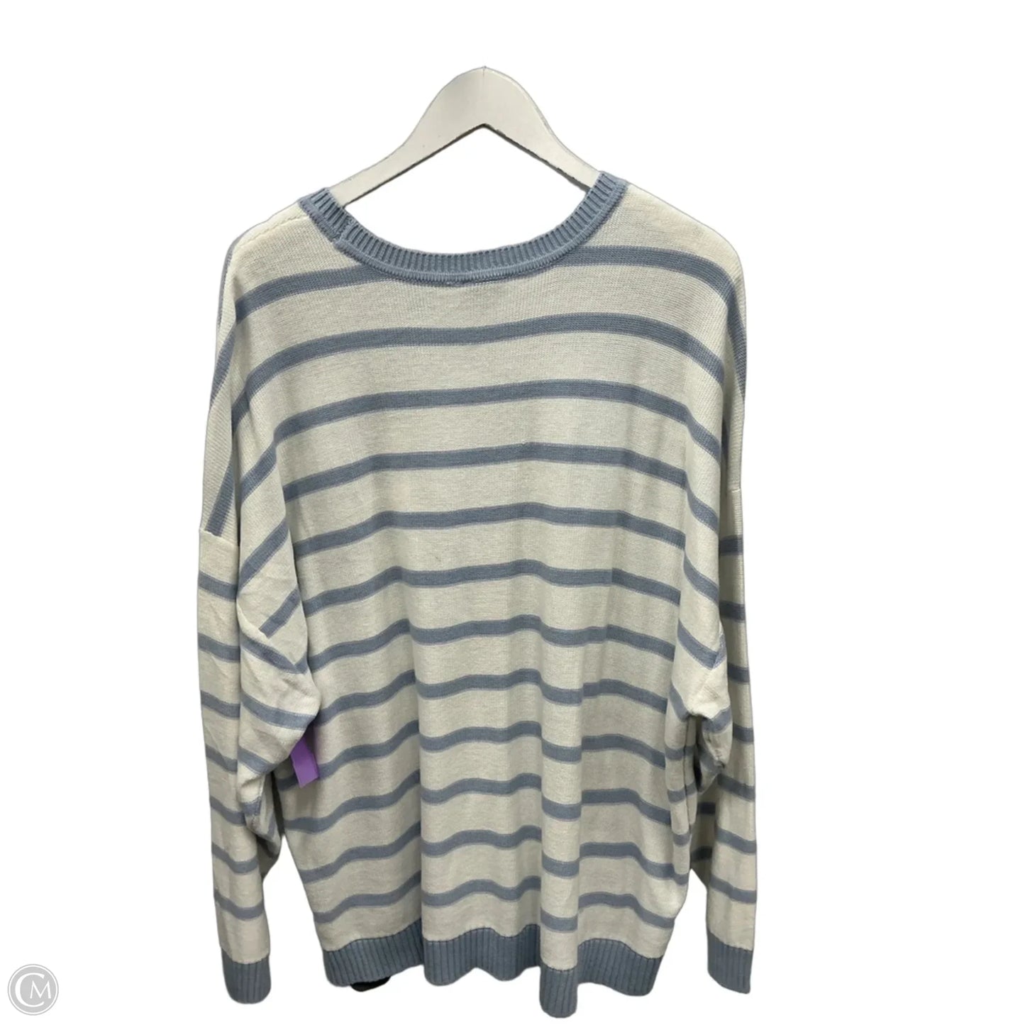 Sweater By Torrid In Blue & Cream, Size: 3x
