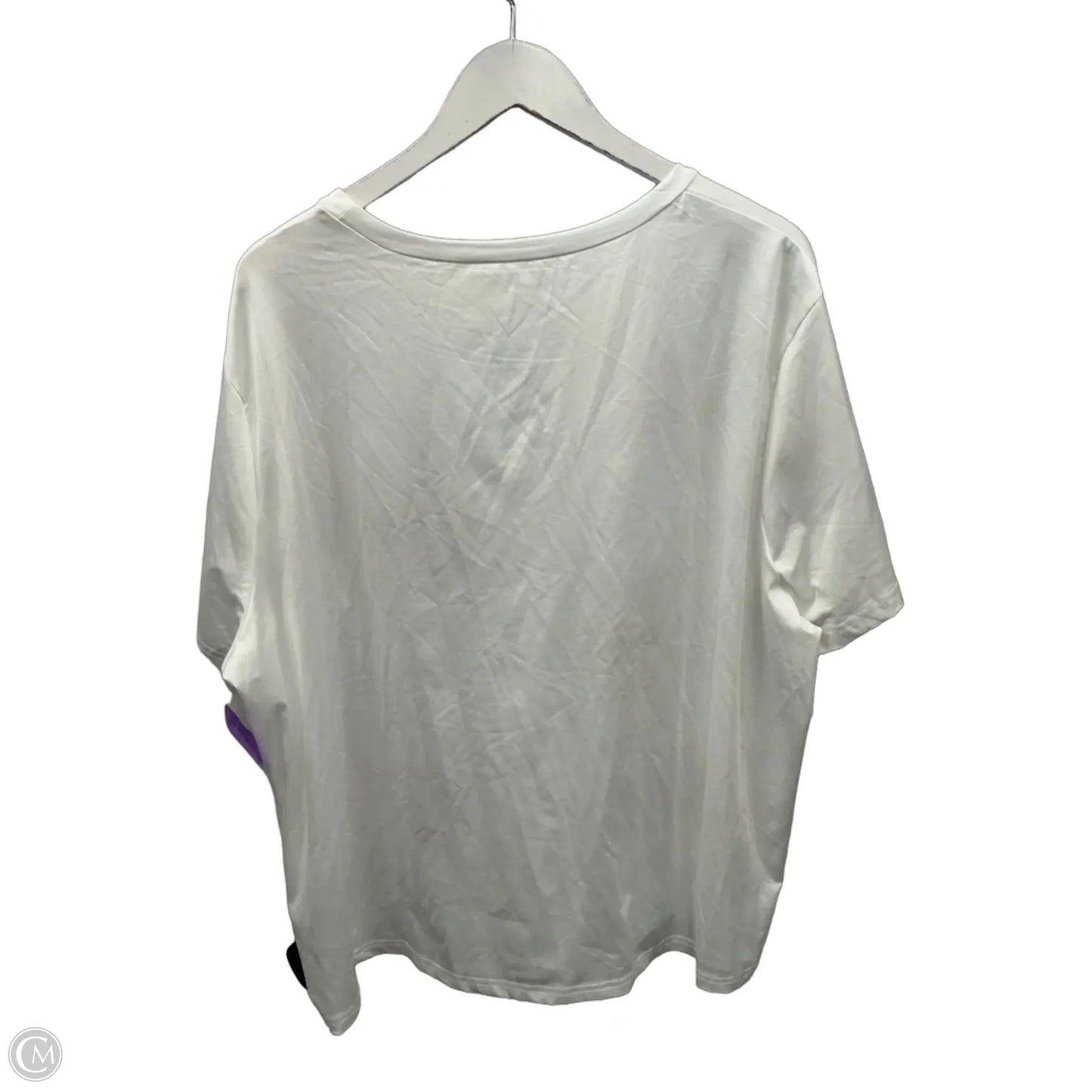 Top Short Sleeve By Shein In White, Size: 3x