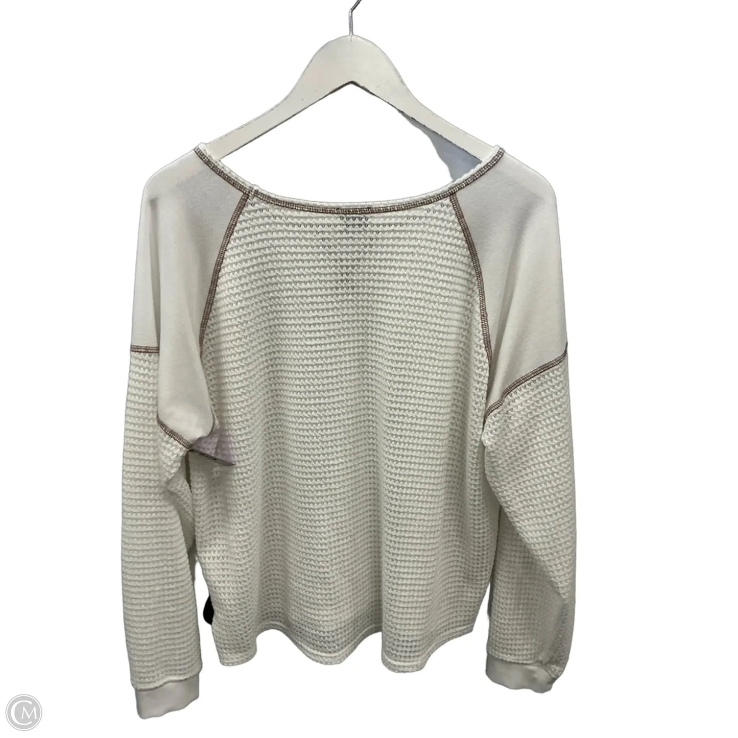 Top Long Sleeve By Bke In White, Size: L