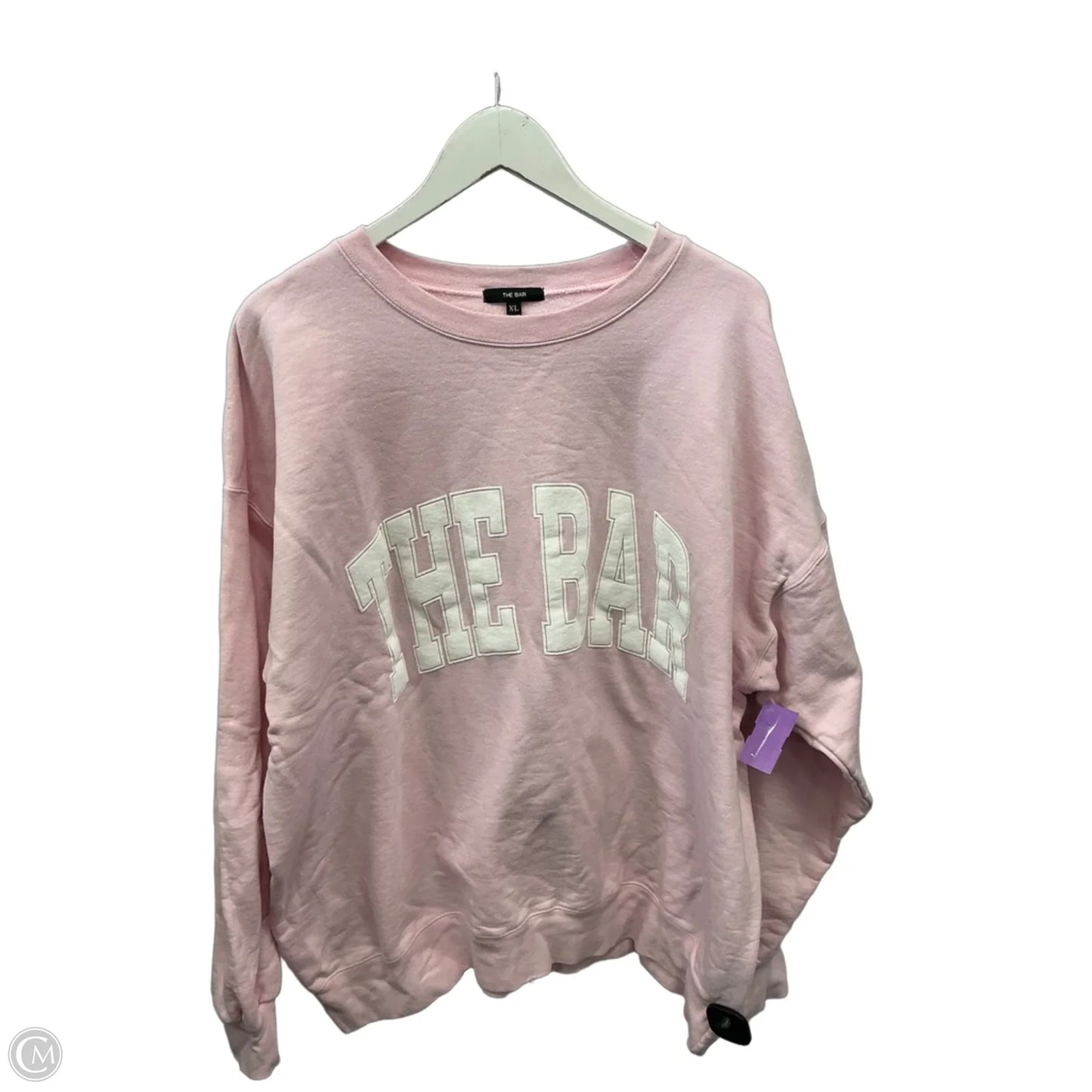 Sweatshirt Hoodie By Clothes Mentor In Pink, Size: Xl