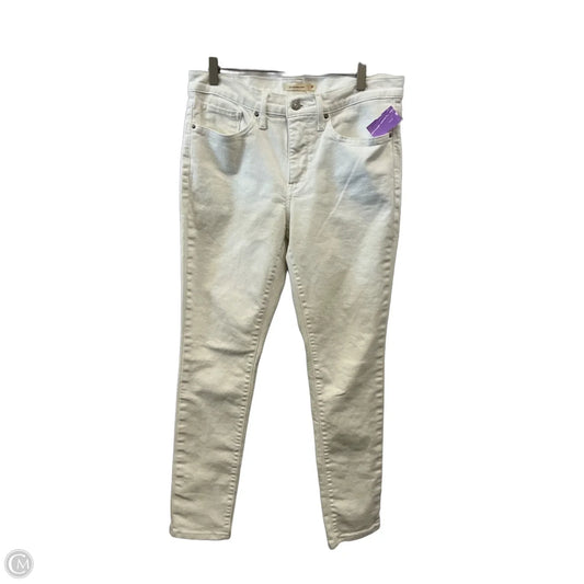Jeans Skinny By Levis In White, Size: 12
