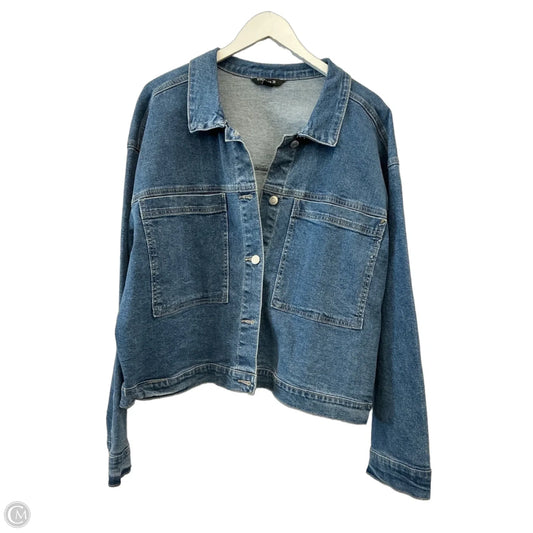 Jacket Denim By Stitch Star In Blue Denim, Size: 3x