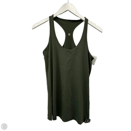 Athletic Tank Top By Lululemon In Green, Size: M