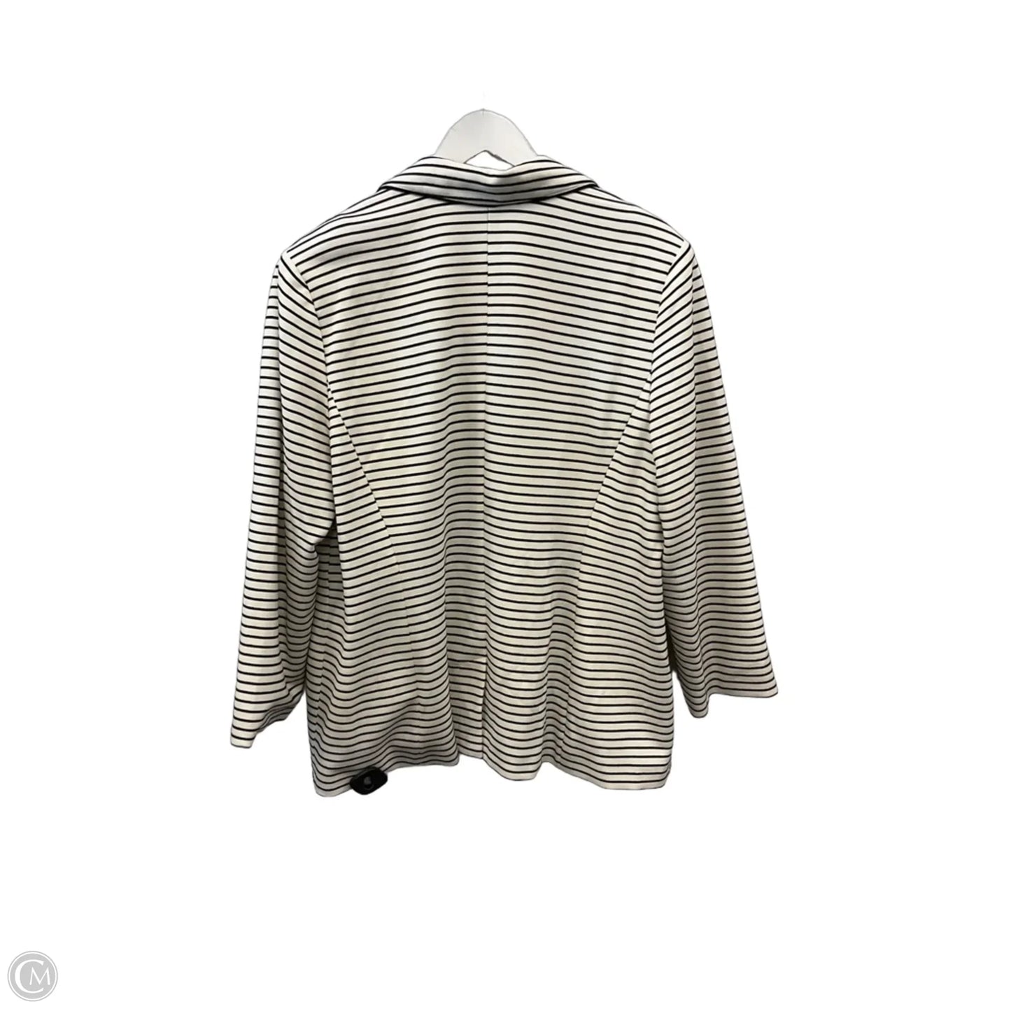 Blazer By Chicos In Black & White, Size: Xl