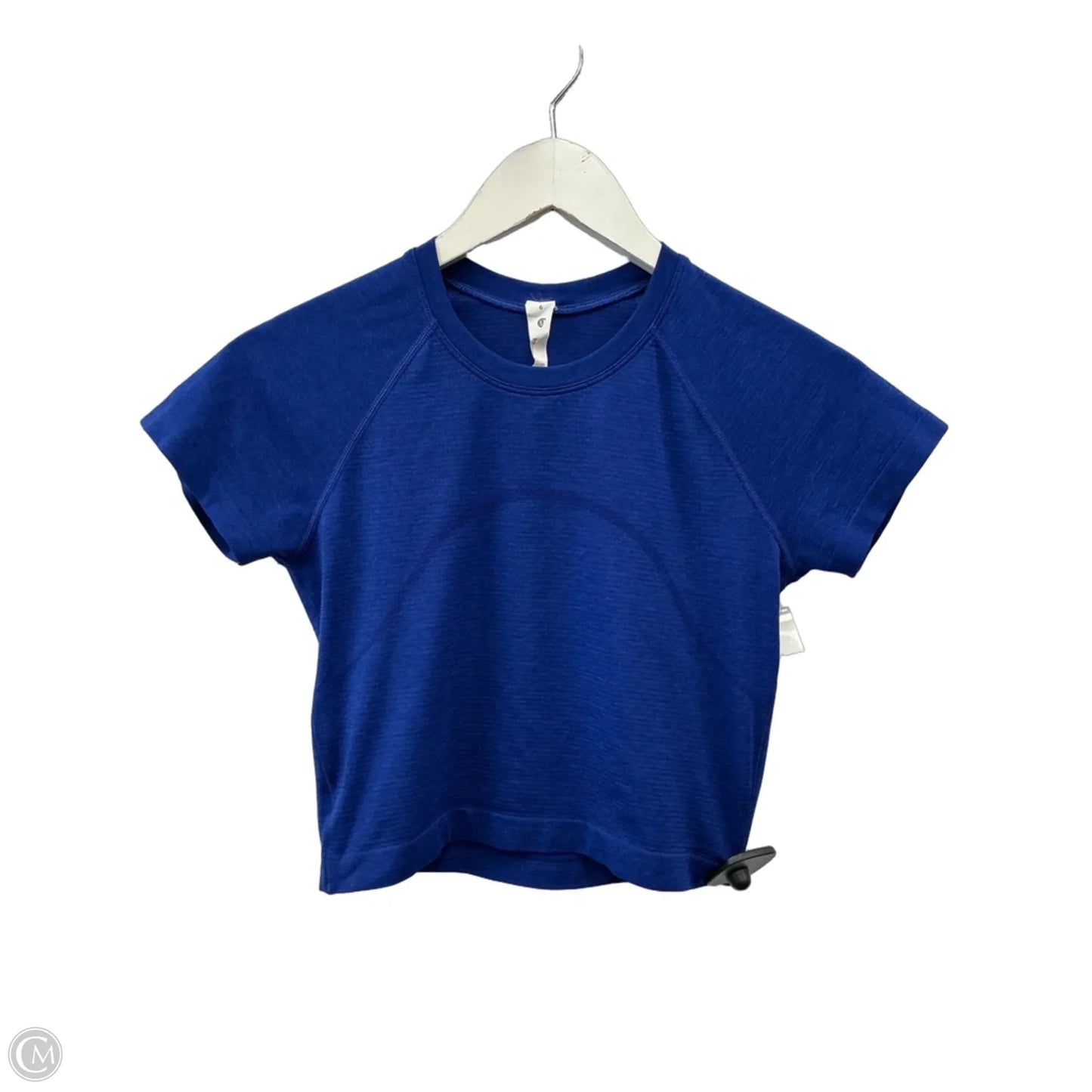 Athletic Top Short Sleeve By Lululemon In Blue, Size: S