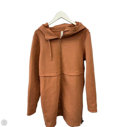 Athletic Sweatshirt Hoodie By Lululemon In Orange, Size: Xl