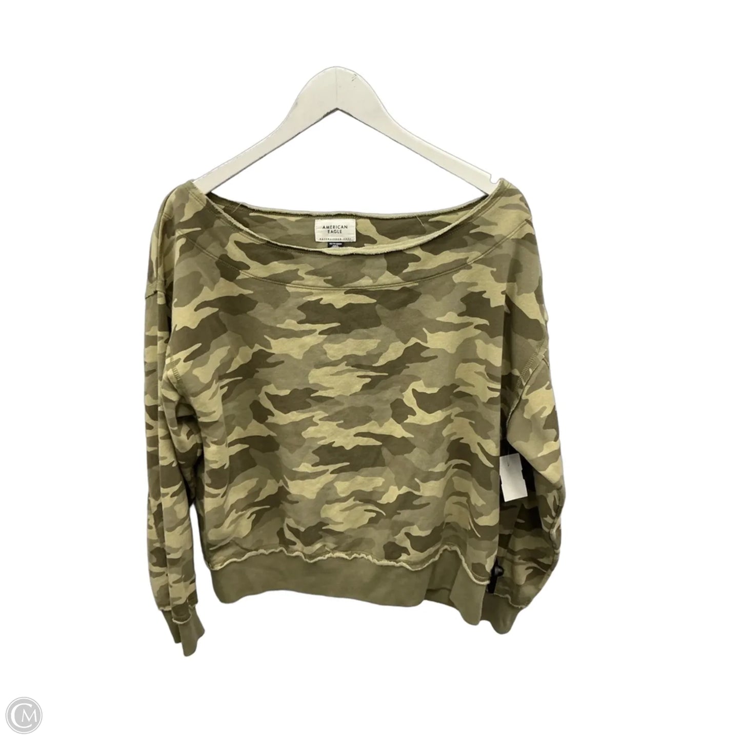 Sweatshirt Crewneck By American Eagle In Camouflage Print, Size: Xs