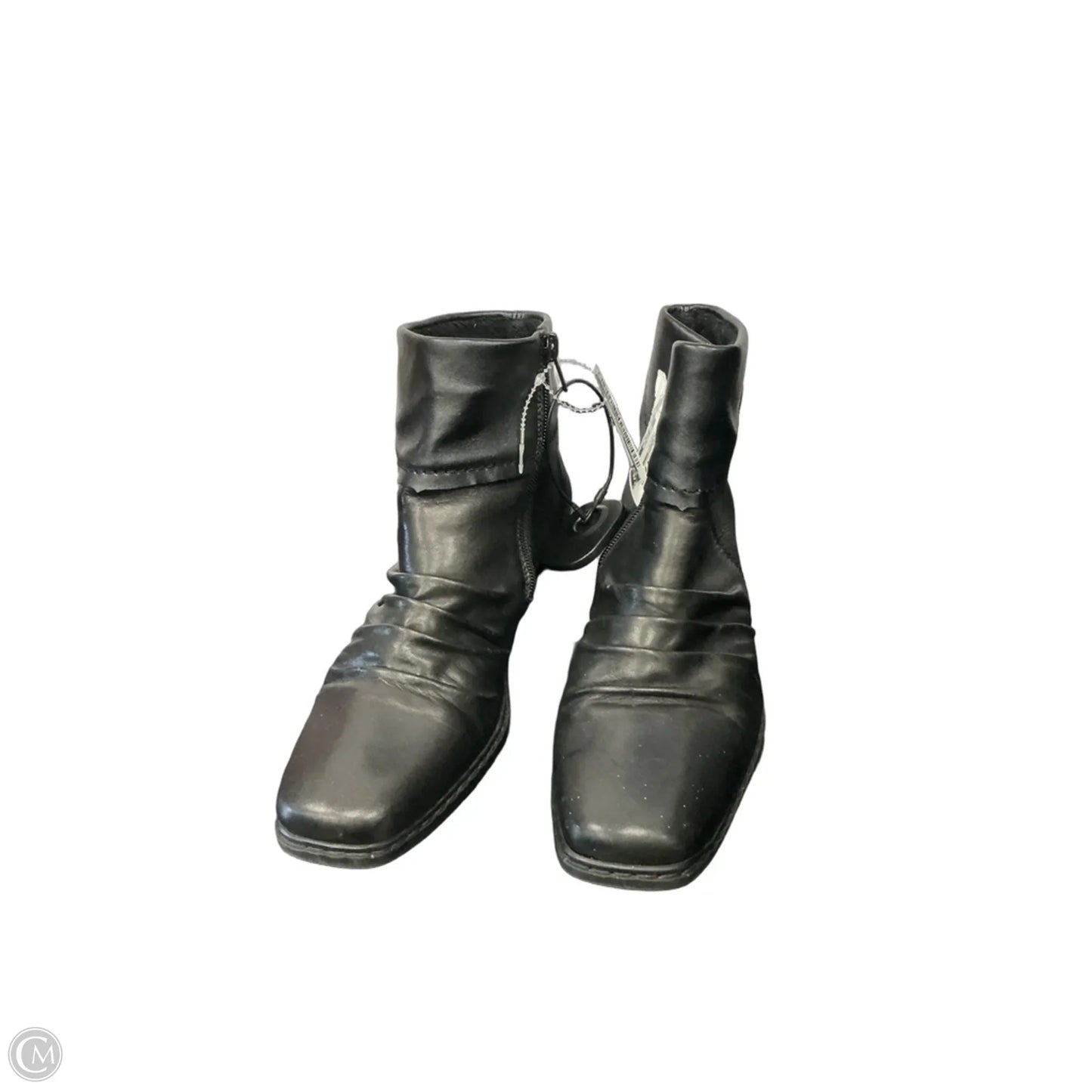 Boots Ankle Heels By Clothes Mentor In Black, Size: 8.5