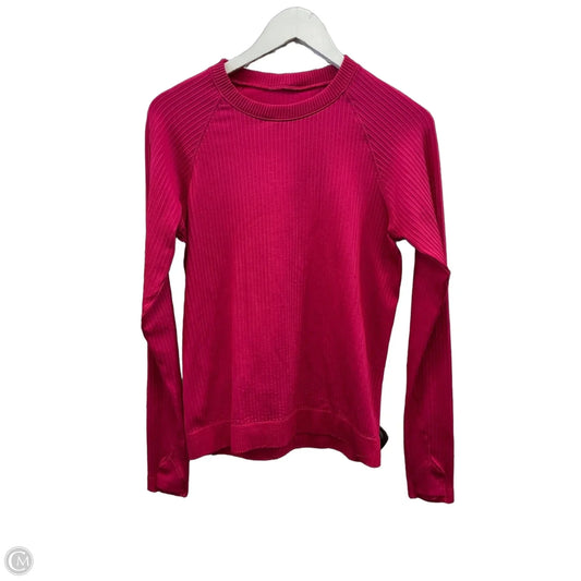 Athletic Top Long Sleeve Crewneck By Lululemon In Pink, Size: M