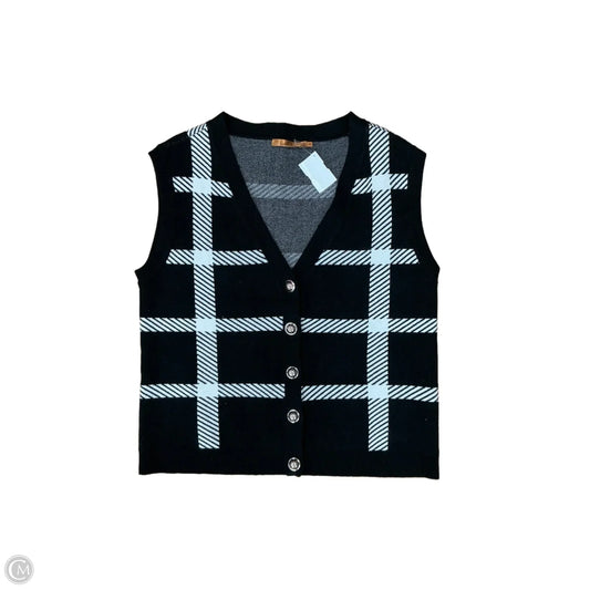 Vest Sweater By Belldini In Black & White, Size: M