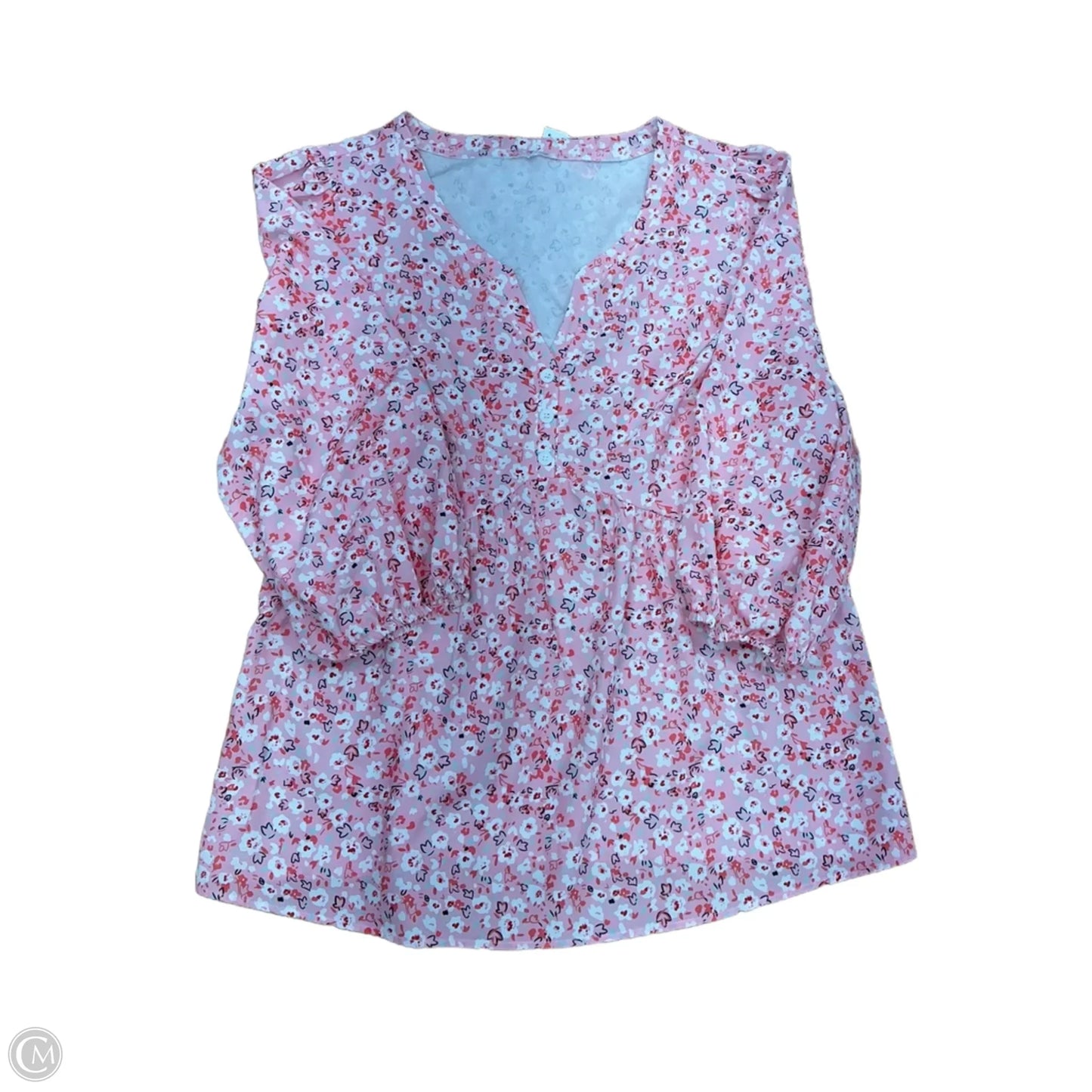 Top Long Sleeve By Clothes Mentor In Pink, Size: L