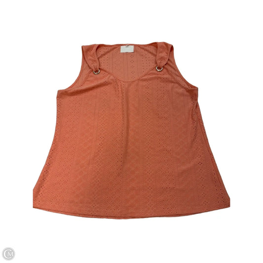 Top Sleeveless By Clothes Mentor In Coral, Size: 2x