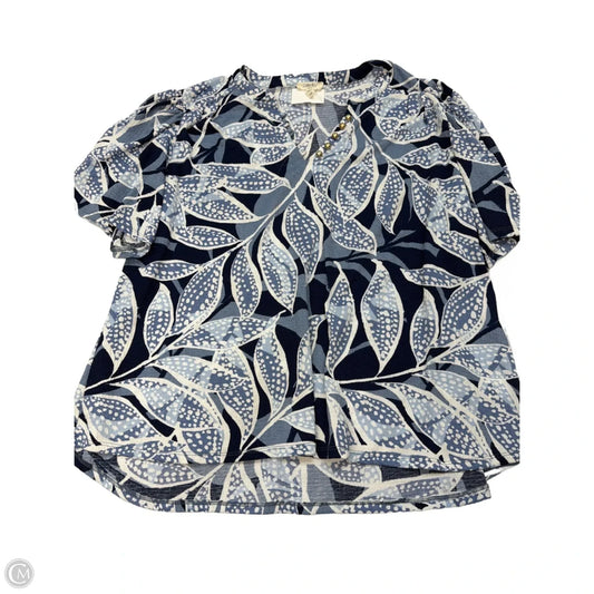 Top Short Sleeve By Como Blu In Blue, Size: 2x
