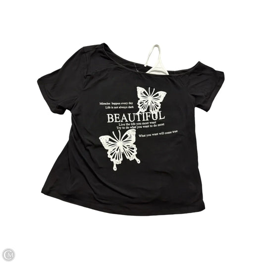 Top Short Sleeve By Clothes Mentor In Black & White, Size: 4x