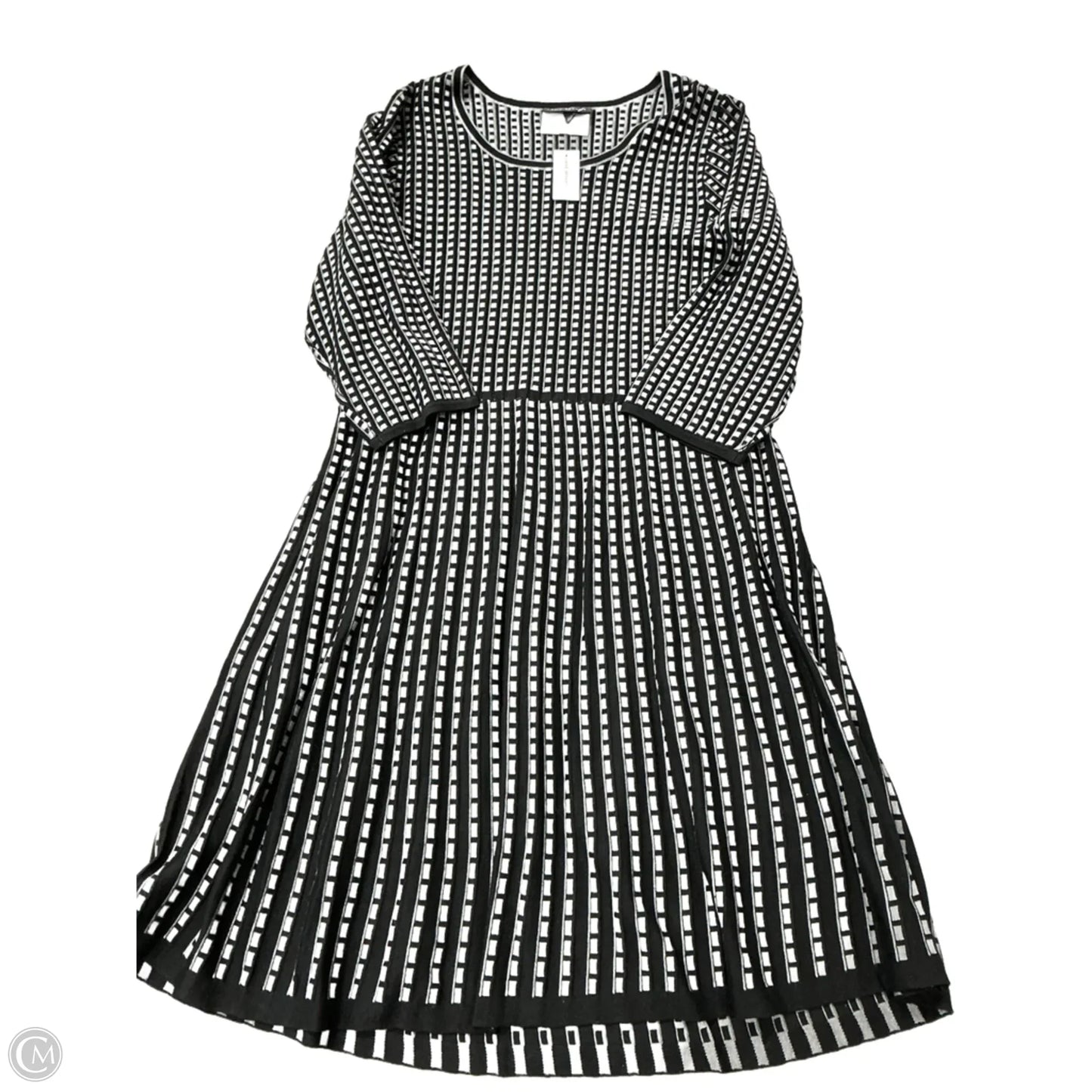 Dress Sweater By Lane Bryant In Black & Grey, Size: 1x