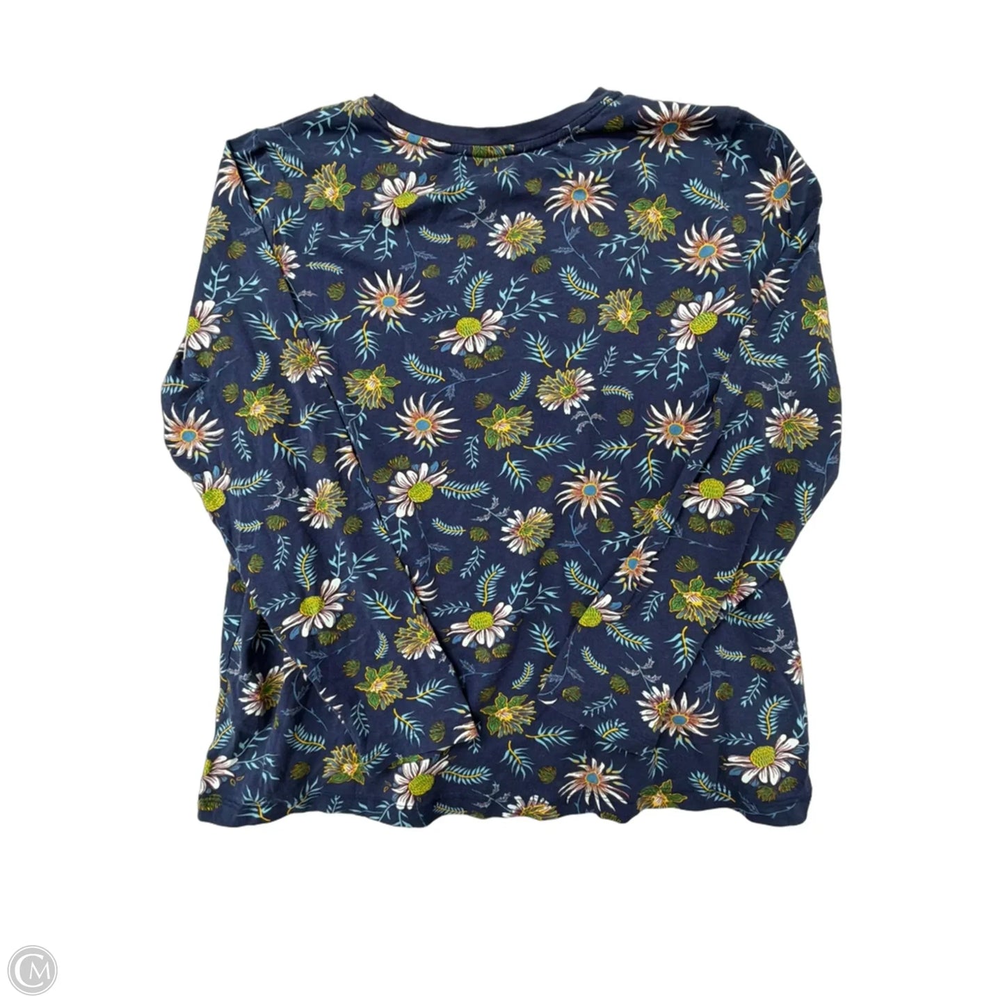 Top Long Sleeve By Lands End In Floral Print, Size: L