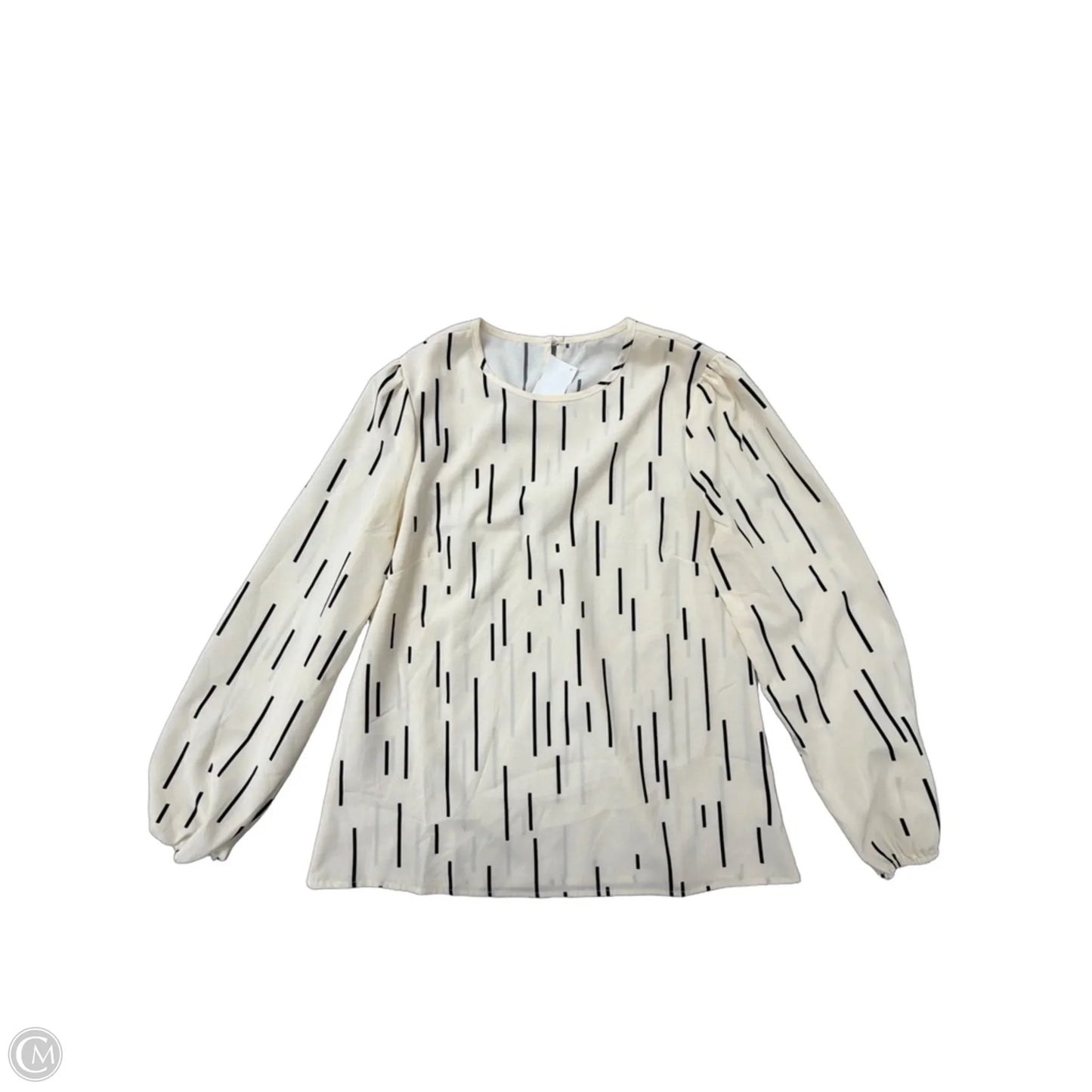 Top Long Sleeve By Clothes Mentor In Cream, Size: S
