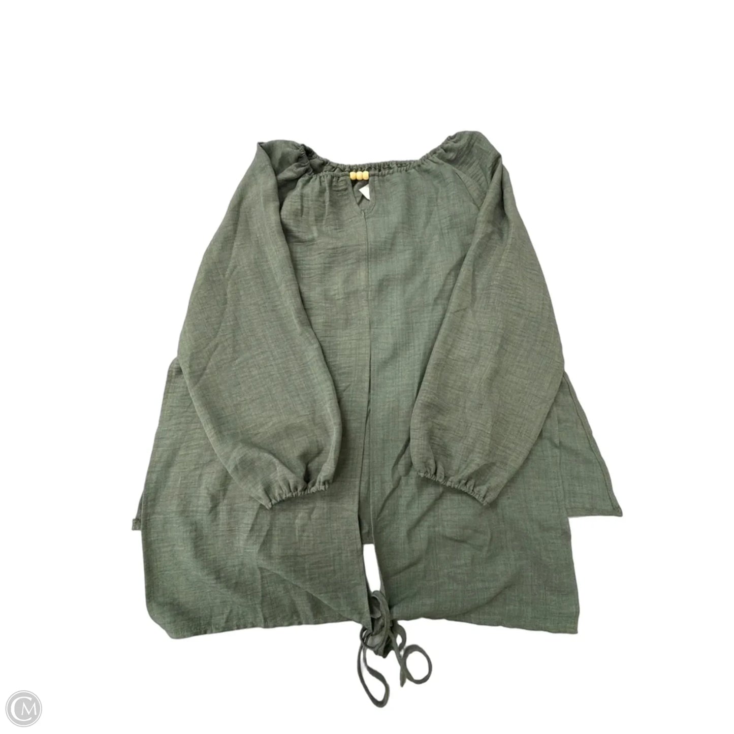 Top Long Sleeve By Shein In Green, Size: 2x