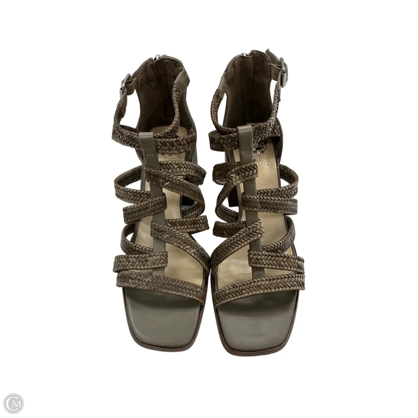 Sandals Heels Block By Vince Camuto In Brown, Size: 9.5