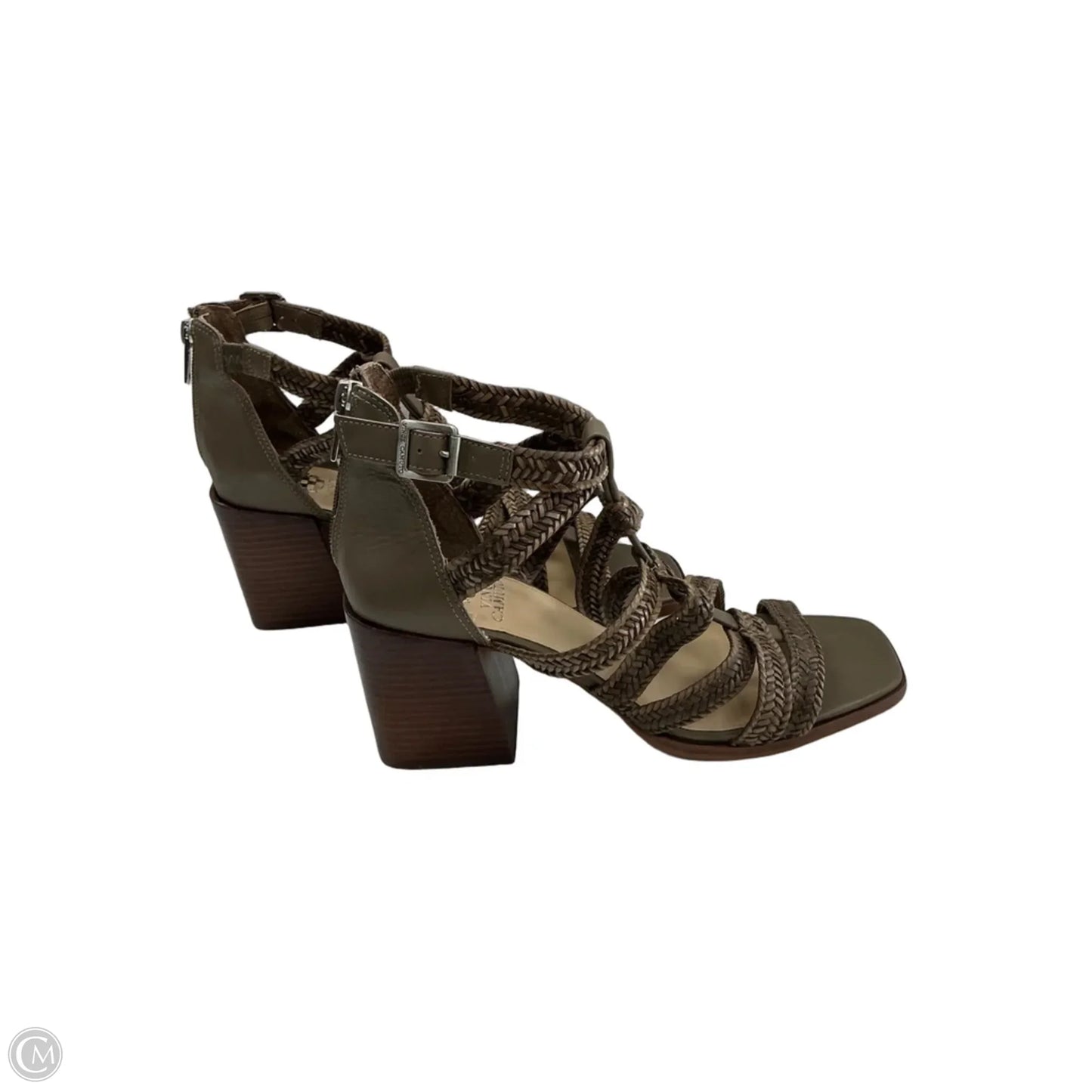Sandals Heels Block By Vince Camuto In Brown, Size: 9.5