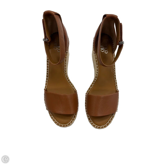 Sandals Heels Wedge By Franco Sarto In Brown, Size: 9.5